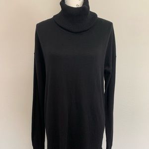 Michael Kors cowl neck sweater with fringe